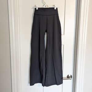 OQQ High Waisted Wide Leg Casual Athletic Pants - Black sz S